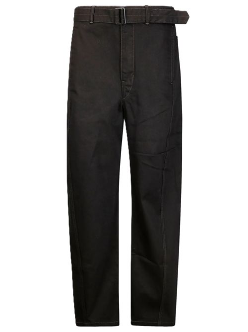 Pantaloni larghi con cintura Lemaire Lemaire | PA326LD1055BK999 BLACK